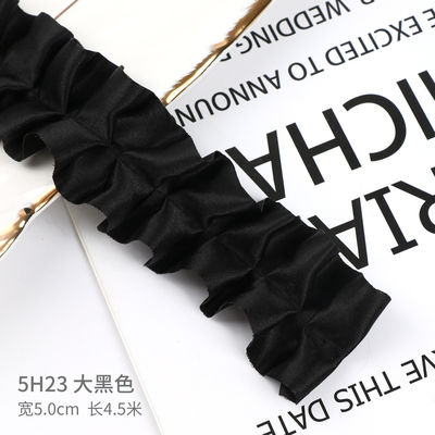 4.0cm*4.5m Ribbon poliester bergerigi untuk kemasan bunga