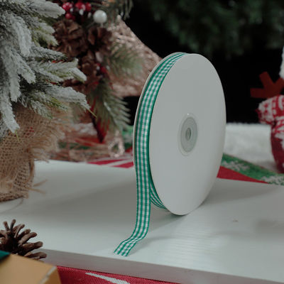 1cm*45m Chritsmas Ribbon Printed untuk Pengemasan Hadiah dan Aksesoris Pakaian