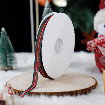 1cm*45m Chritsmas Ribbon Printed untuk Pengemasan Hadiah dan Aksesoris Pakaian