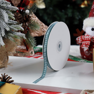 1cm*45m Chritsmas Ribbon Printed untuk Pengemasan Hadiah dan Aksesoris Pakaian
