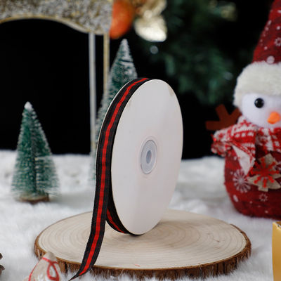 1cm*45m Chritsmas Ribbon Printed untuk Pengemasan Hadiah dan Aksesoris Pakaian
