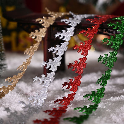 3cm*5y pita Ultrasonik Natal untuk kemasan hadiah dan aksesoris pakaian