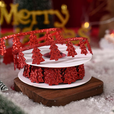 3cm*5y pita Ultrasonik Natal untuk kemasan hadiah dan aksesoris pakaian