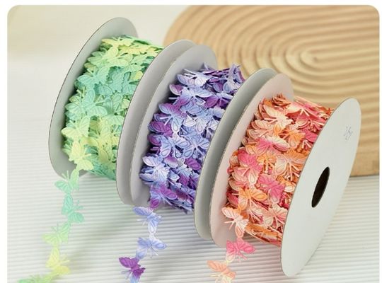 2cm*25y pita kupu-kupu ultrasonik untuk kemasan hadiah dan aksesoris pakaian