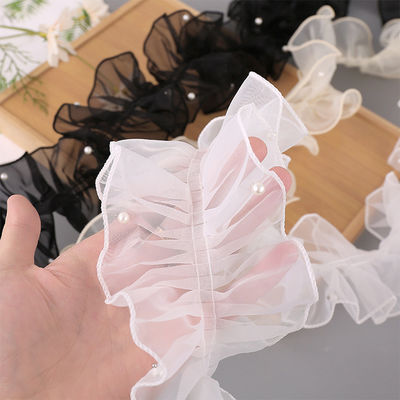 12cm*2m Ribbon renda tepi berkerut untuk bungkus bunga dan pembungkus hadiah