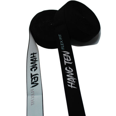 4.4cm Jacquard Logo Disesuaikan Elastis Pita Dan Webbing Untuk Aksesoris Pakaian Pinggang