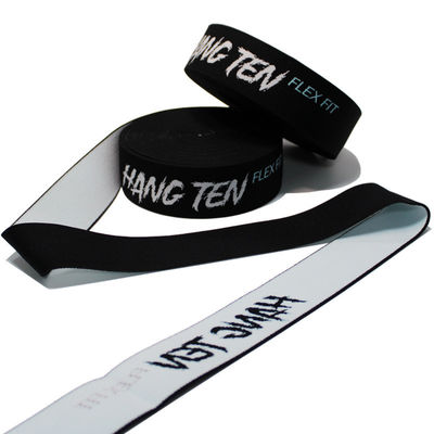 4.4cm Jacquard Logo Disesuaikan Elastis Pita Dan Webbing Untuk Aksesoris Pakaian Pinggang