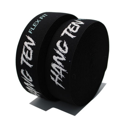 4.4cm Jacquard Logo Disesuaikan Elastis Pita Dan Webbing Untuk Aksesoris Pakaian Pinggang