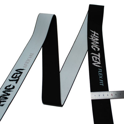 4.4cm Jacquard Logo Disesuaikan Elastis Pita Dan Webbing Untuk Aksesoris Pakaian Pinggang