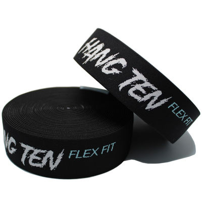 4.4cm Jacquard Logo Disesuaikan Elastis Pita Dan Webbing Untuk Aksesoris Pakaian Pinggang