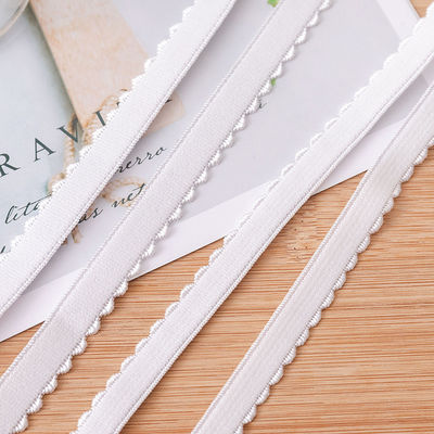 Aksesoris Garment Ribbon 1.2cm Weaved Edge Polyester Elastic Bra Strap dengan Fitur Ramah Lingkungan