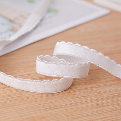 Aksesoris Garment Ribbon 1.2cm Weaved Edge Polyester Elastic Bra Strap dengan Fitur Ramah Lingkungan