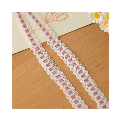 1.7cm Woven Lace Edge Polyester Elastic Bra Strap Ribbon Untuk Aksesoris Pakaian