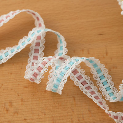 1.7cm Woven Lace Edge Polyester Elastic Bra Strap Ribbon Untuk Aksesoris Pakaian