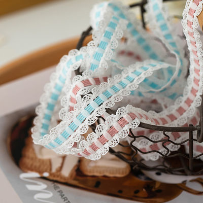1.7cm Woven Lace Edge Polyester Elastic Bra Strap Ribbon Untuk Aksesoris Pakaian